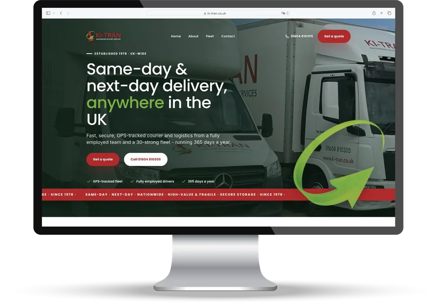 Ki-Tran website on a desktop screen